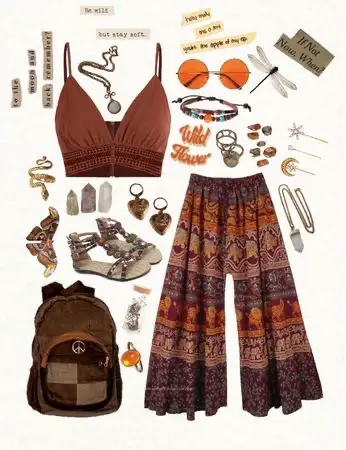 hippie outfit of the day 🌞🌿  Hippie outfits, Hippie style clothing,  Summer hippie outfits