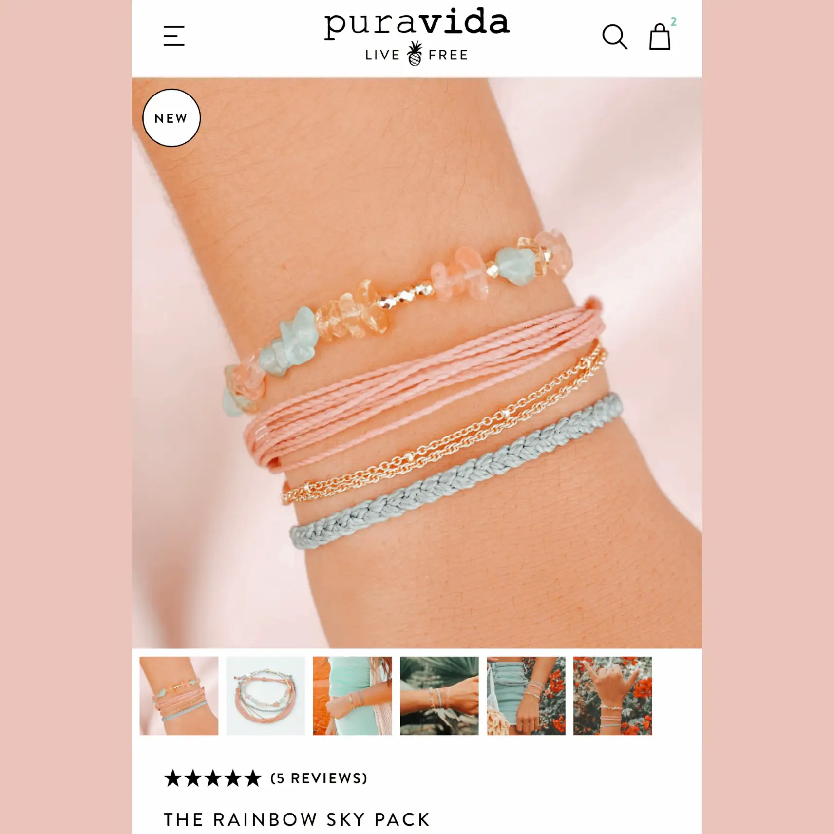 Pura Vida Original Solid Orange Bracelet for only USD 6.00 | Hallmark