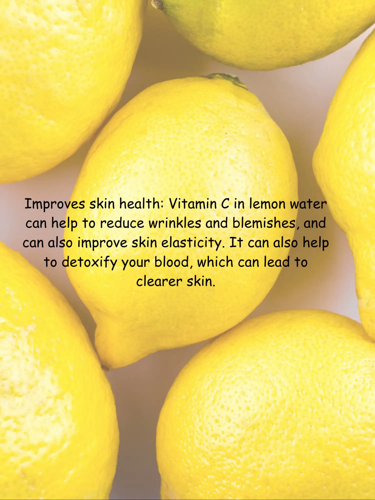 Lemon water clearance for skin