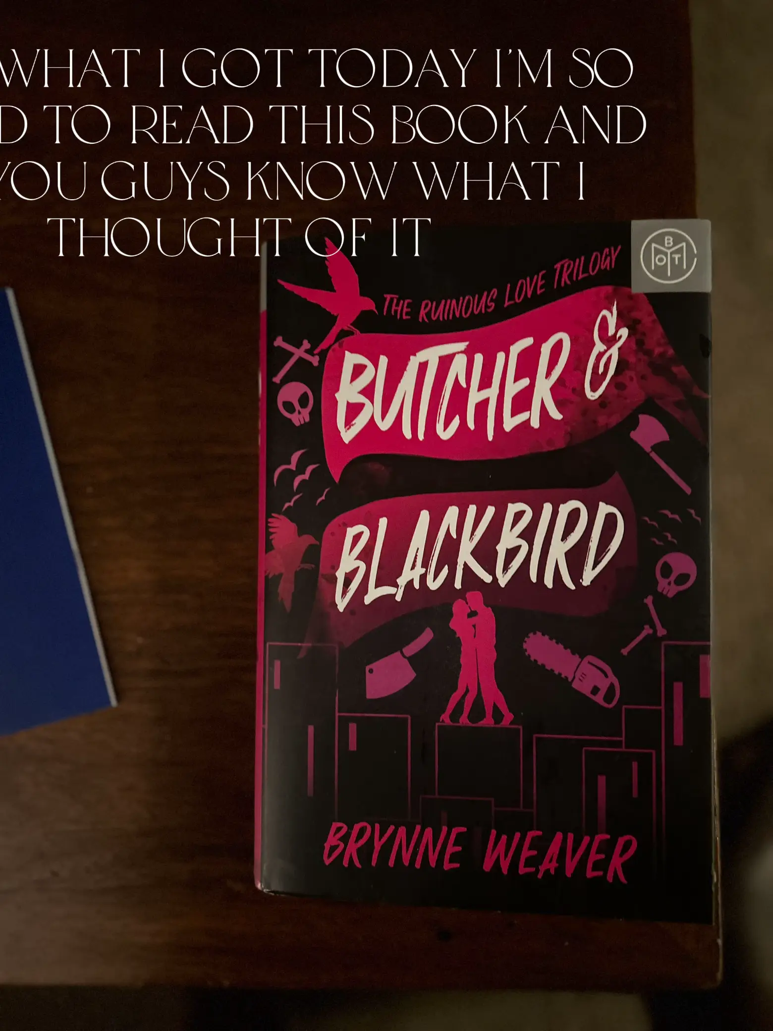 Butcher & Blackbird by @brynne_weaver . This was such a laugh out loud  murderous read! I found myself so into this story to see what these…