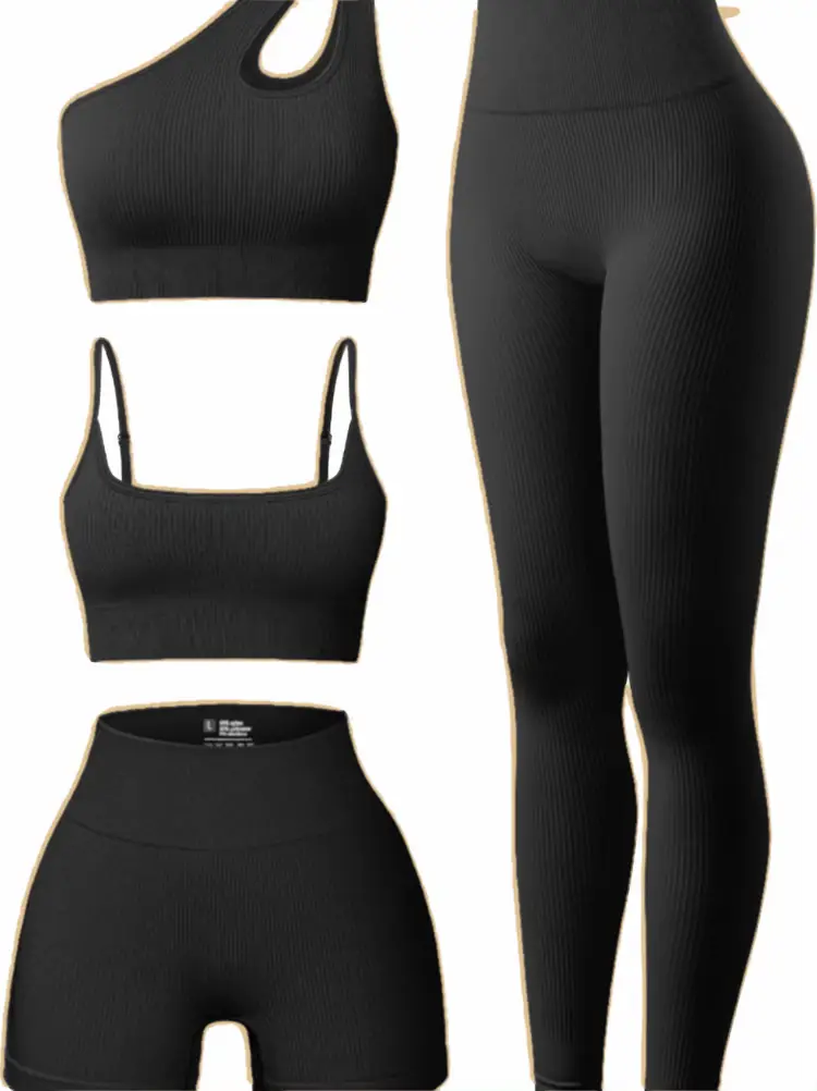 OLCHEE Women's Sexy 2 Piece Workout Outfits - Seamless Ribbed Leggings and  Square-cut Sports Bra Yoga Activewear Set : : Clothing, Shoes &  Accessories