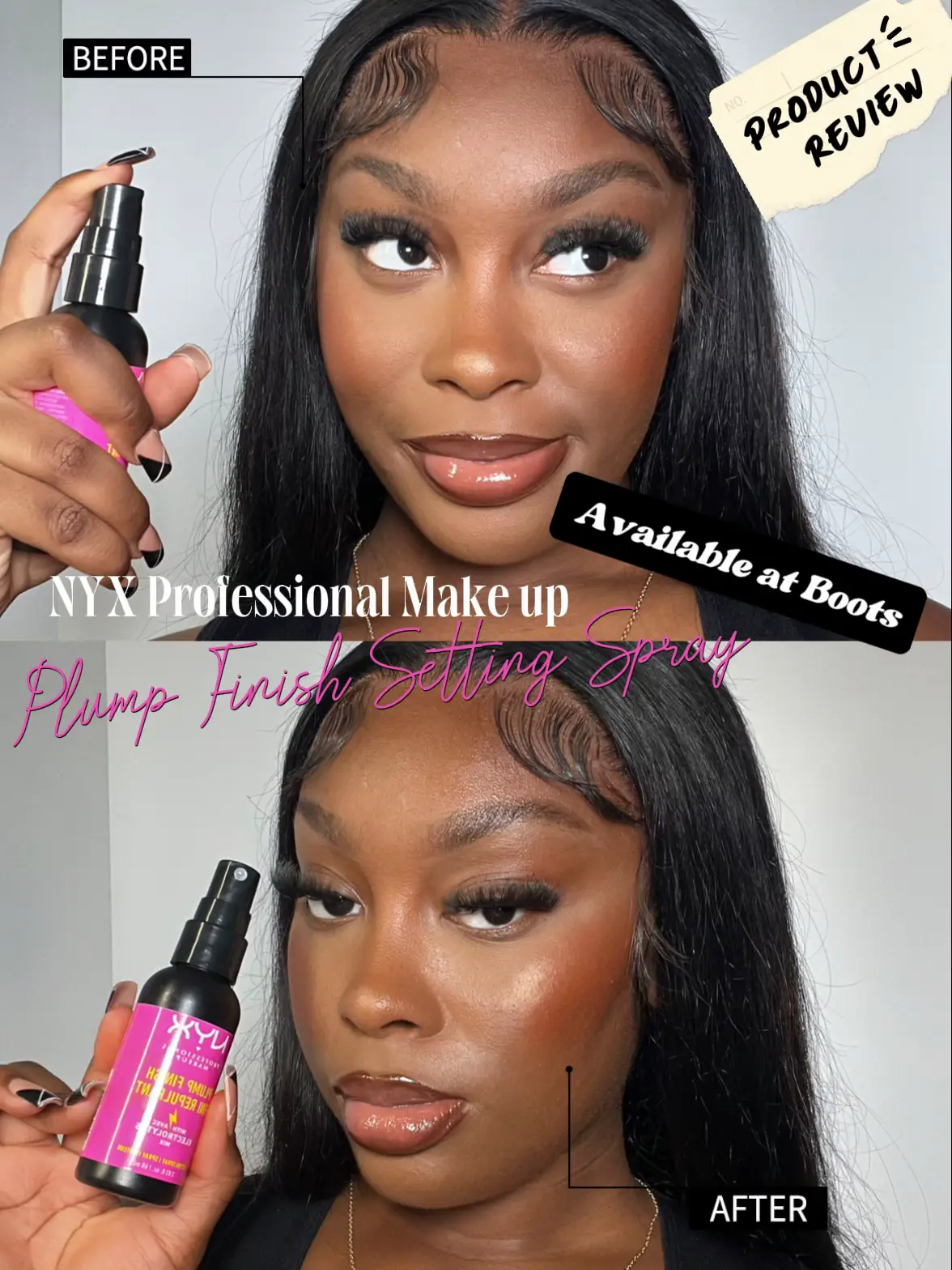NYX Lemon8 Finish | posted Gallery | Plump Sharnteparkes Professional by Spray Setting