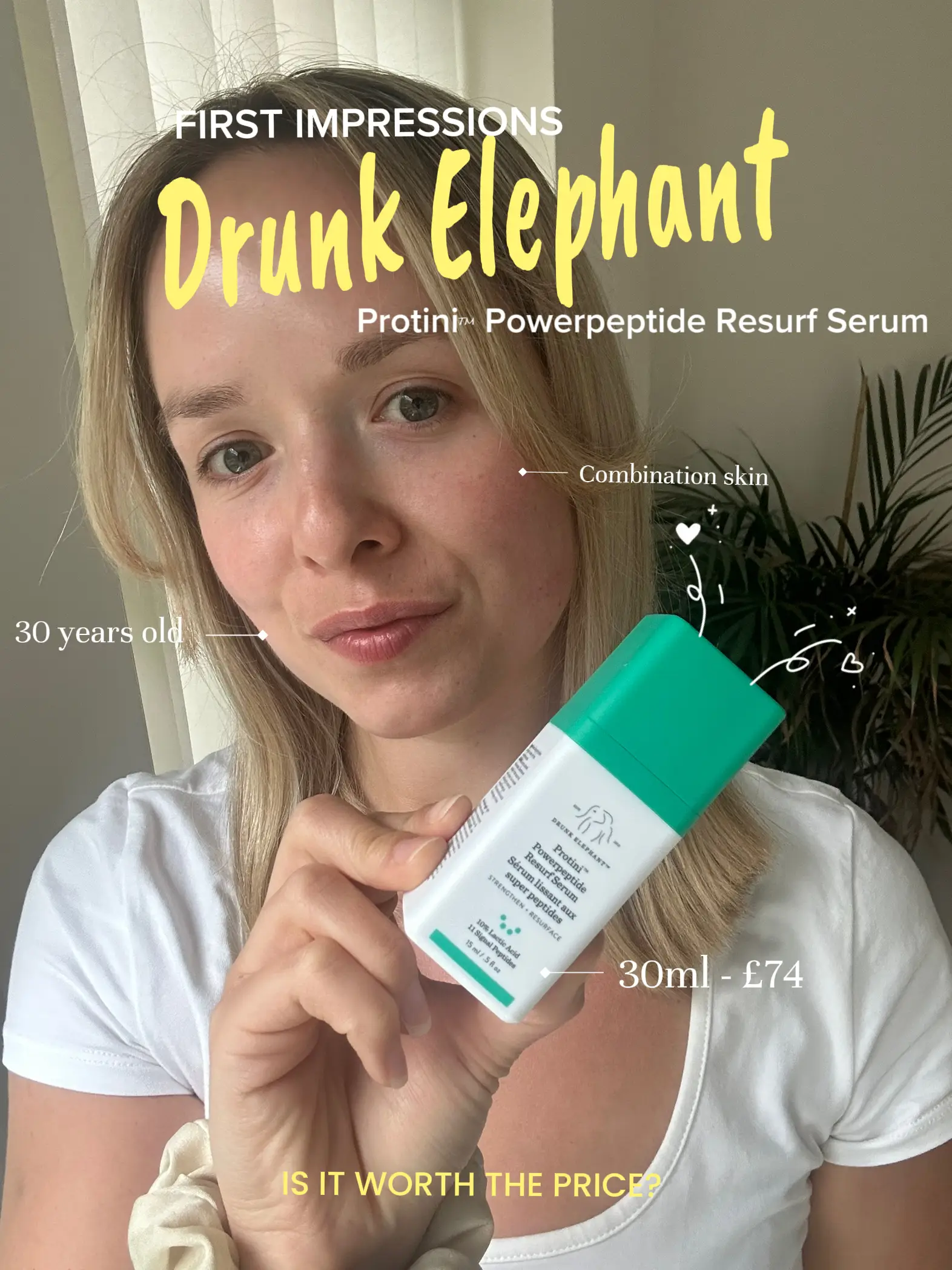 An Honest First-Person Review of Drunk Elephant's New Protini Powerpeptide  Resurfacing Serum