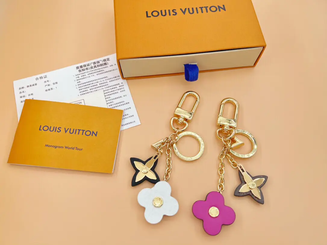 Heart shaped Keychain upcycled from authentic Louis Vuitton