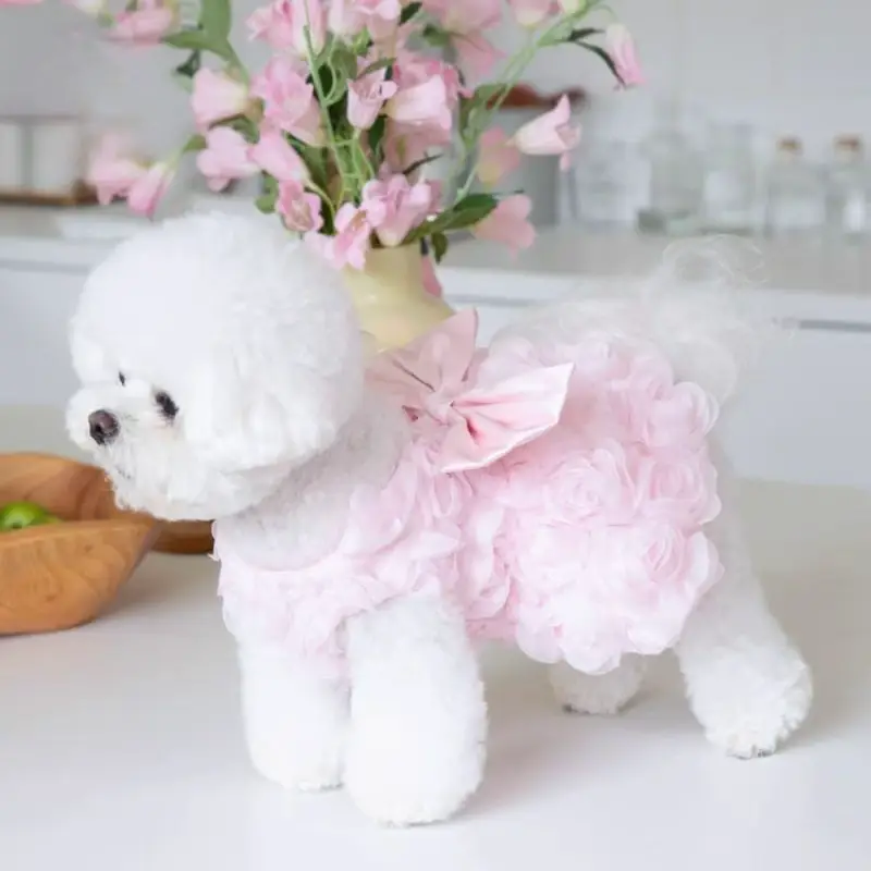 ローズリボンチュニック∞TuTu∞ 犬服ハンドメイド
