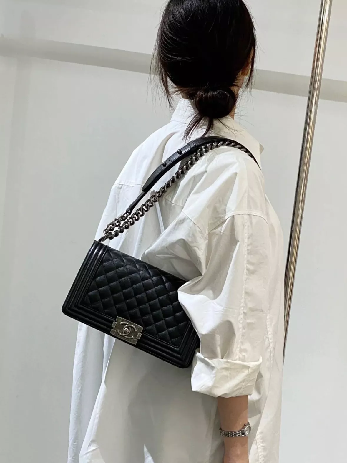 箱付き シャネル leboy bag mini ショルダーバッグ - バッグ