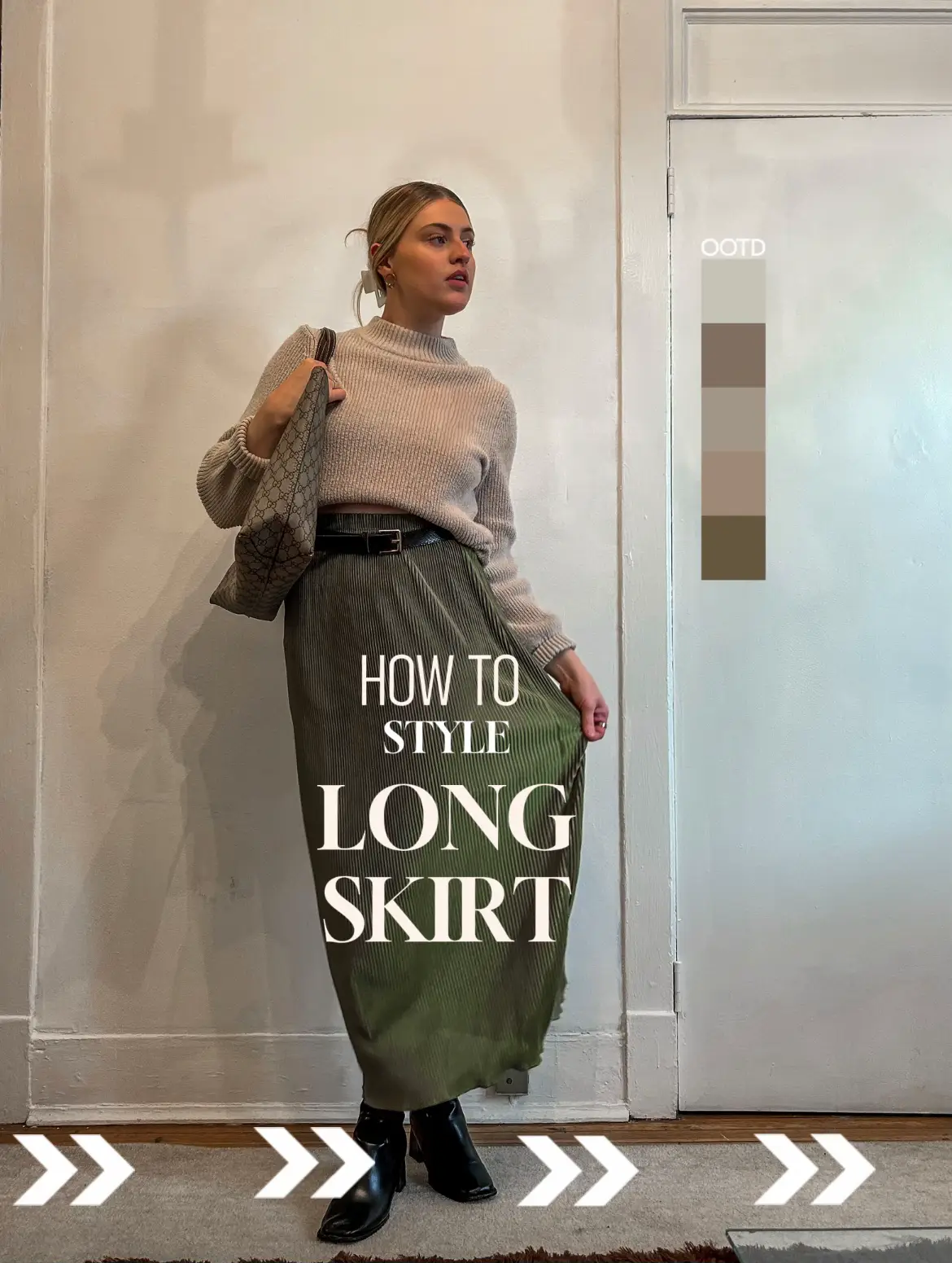 How to Style a Long Skirt