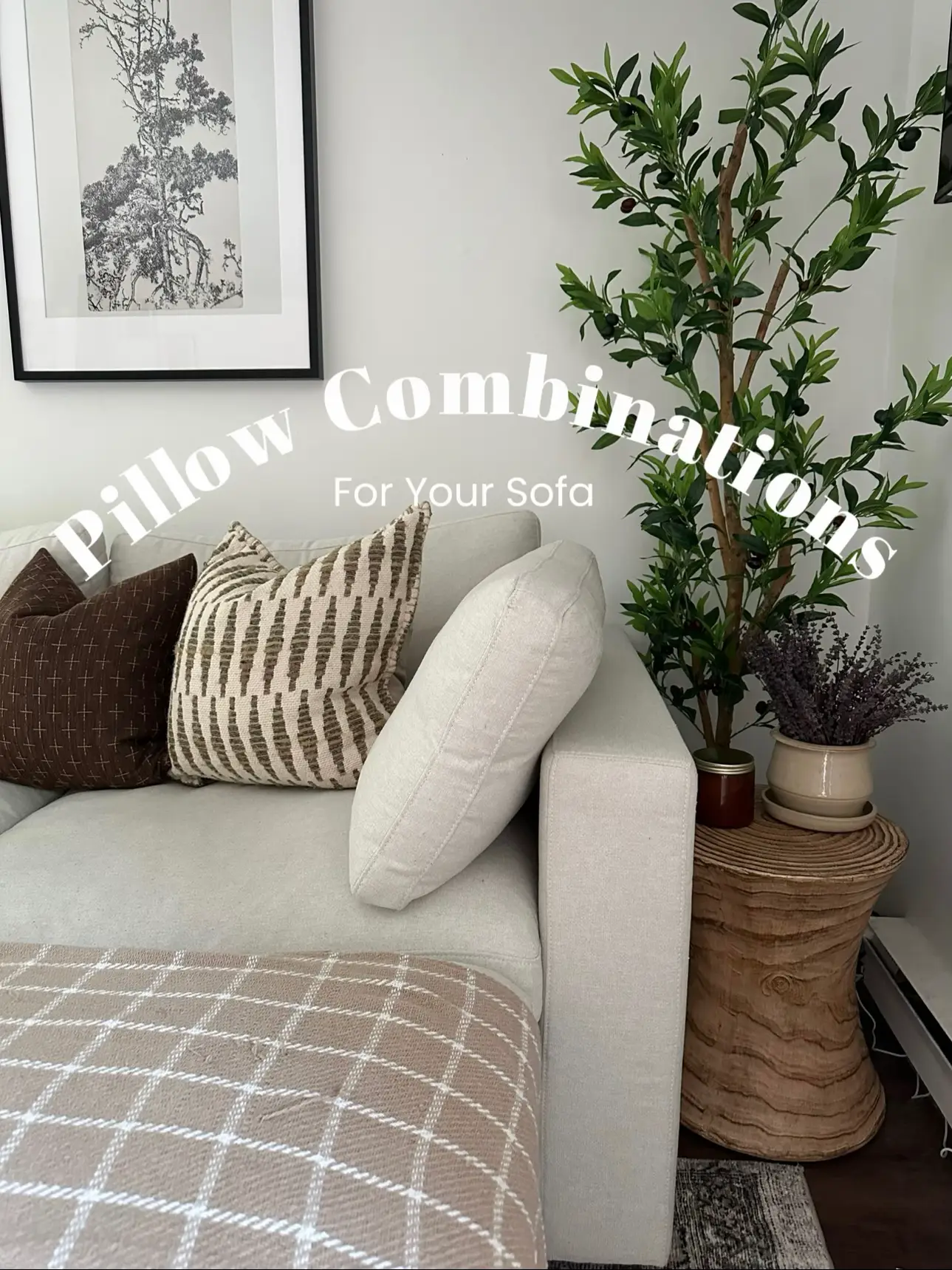 Throw pillow best sale combinations couch