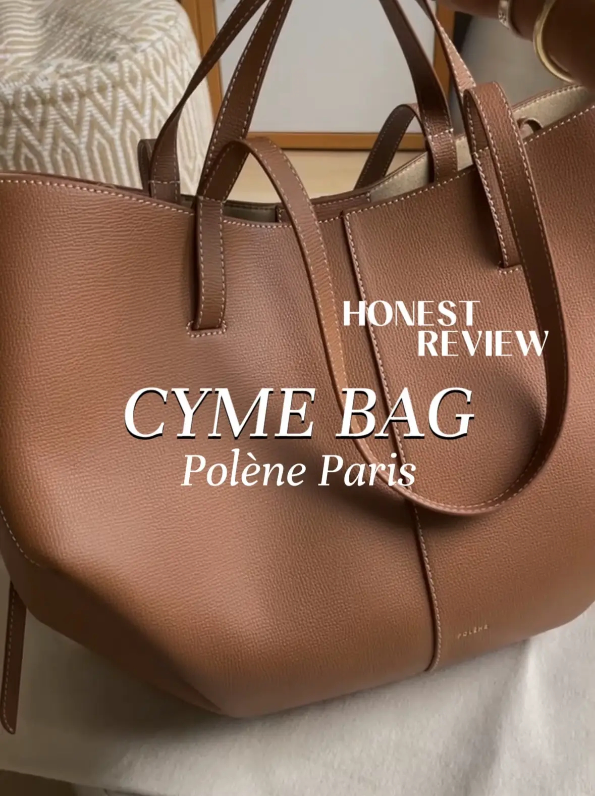 Polène | Bag - Cyme Mini - Taupe Textured Leather
