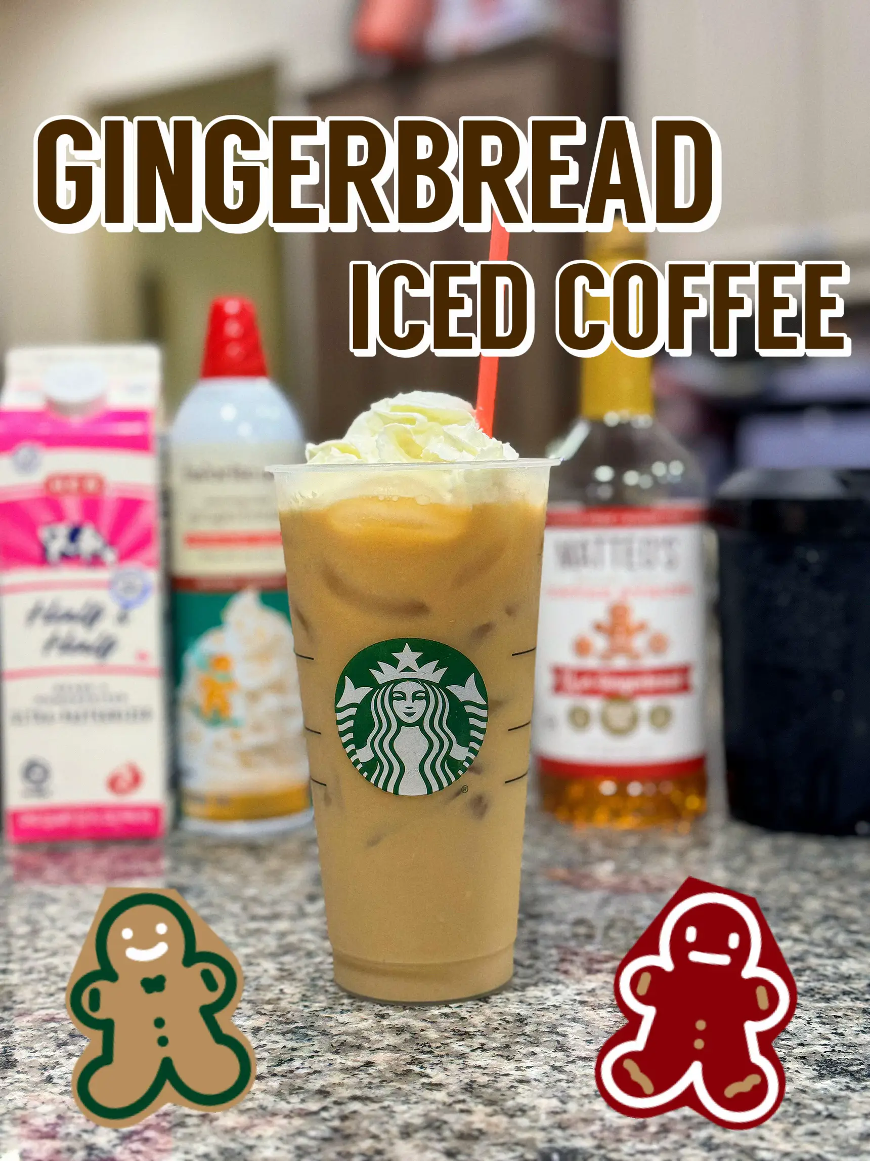 Starbucks Gingerbread Iced or Hot Coffee Recipe for Your Keurig #starbucks # coffee 