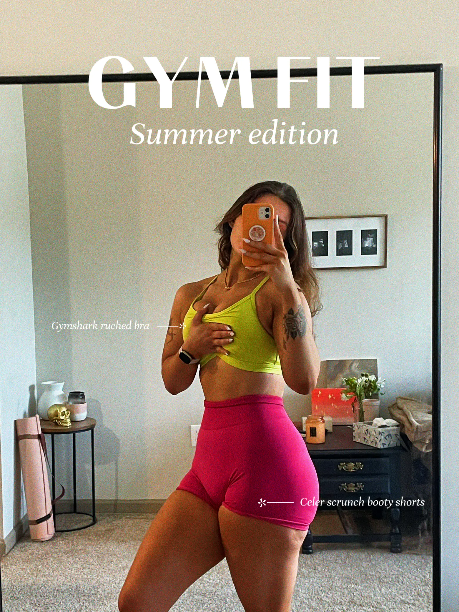 Gymshark Womens Training Sweat Shorts - Yellow – Start Fitness