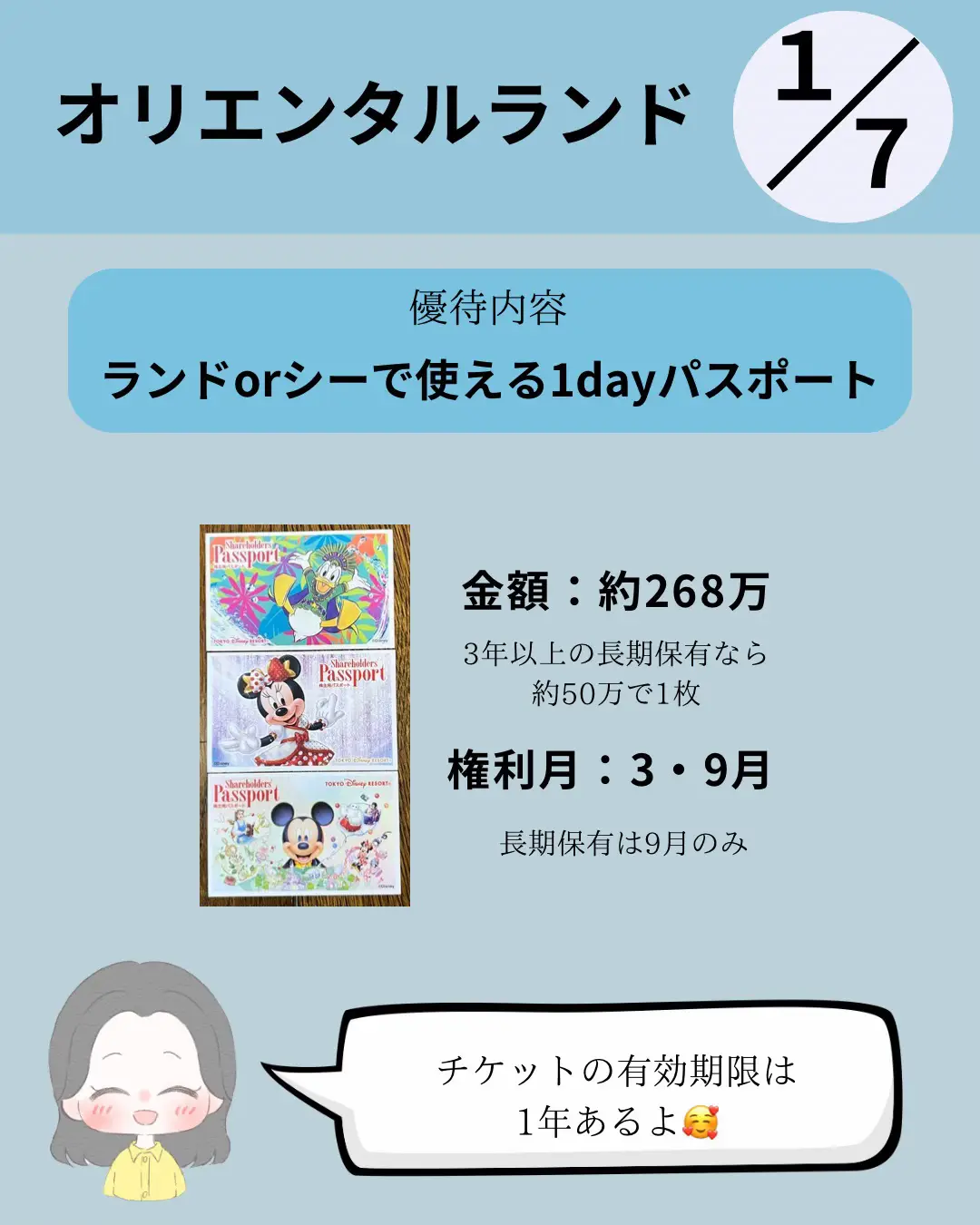 ディズニー パスポート ランド シー 共通 株主用 ミニー