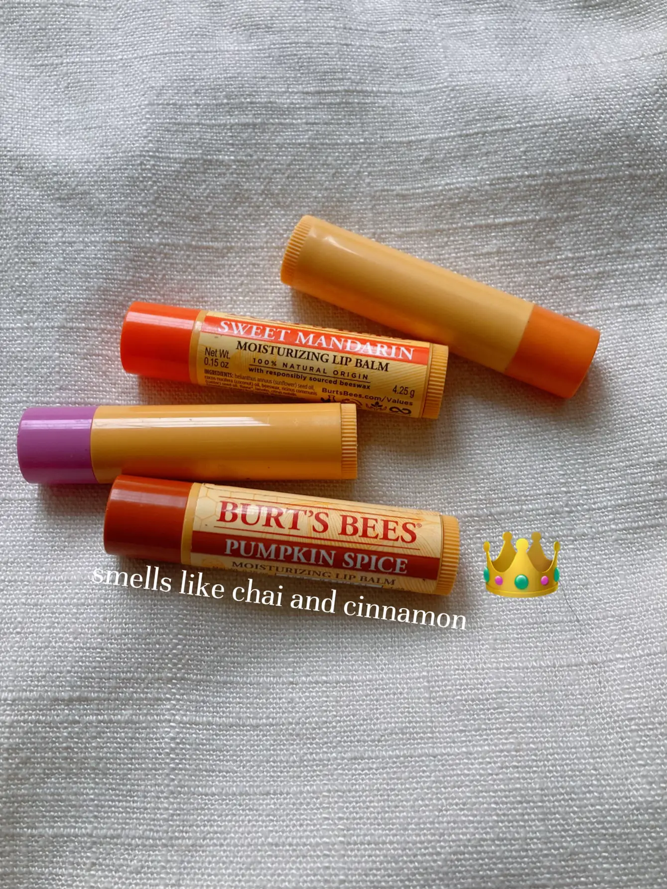 Burt's Bees Moisturizing Lip Balm - Sweet Mandarin - 0.15oz : Target