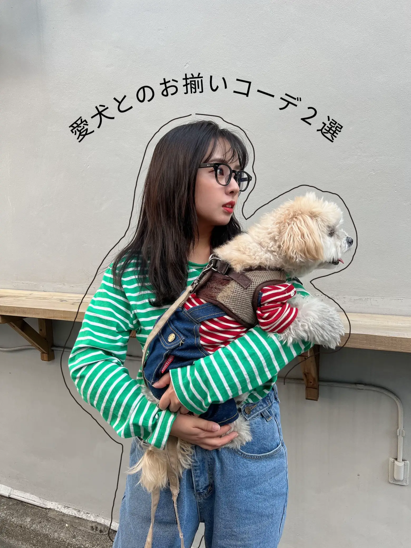 愛犬とのお揃いコーデ２選 | 山田菜々が投稿したフォトブック | Lemon8