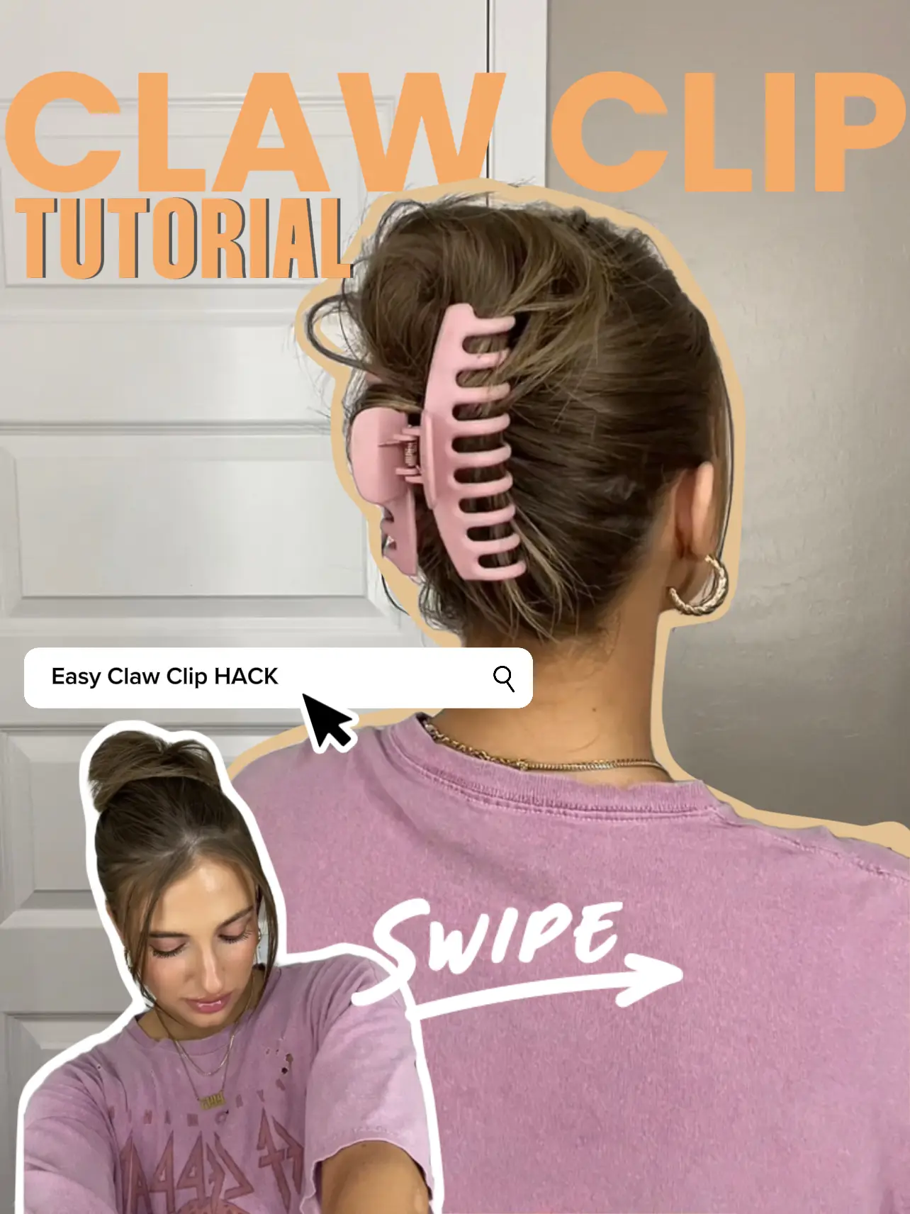 front pieces of hair braided into claw clip｜TikTok Search