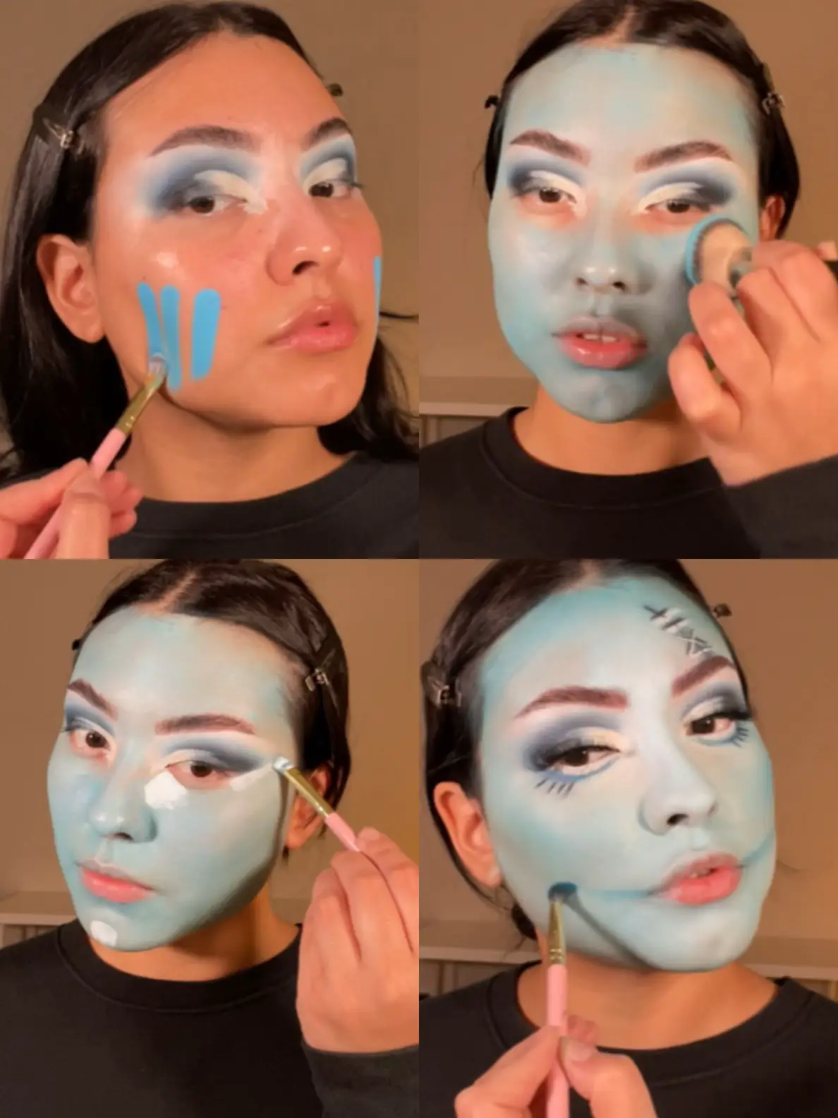 Blue Face Makeup