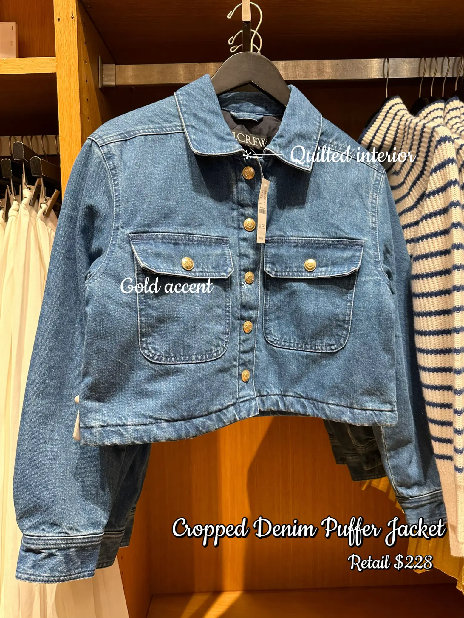 J crew cropped denim on sale jacket