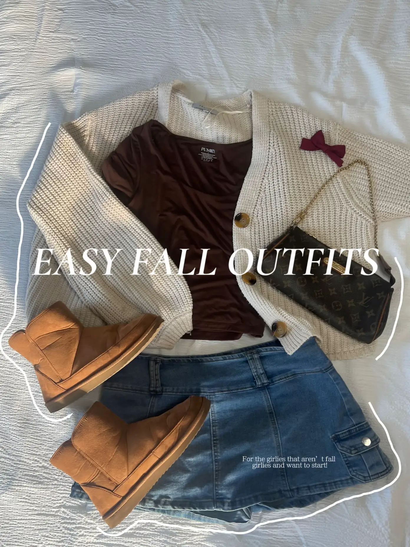 Cute fall outfits with jean outlet skirts