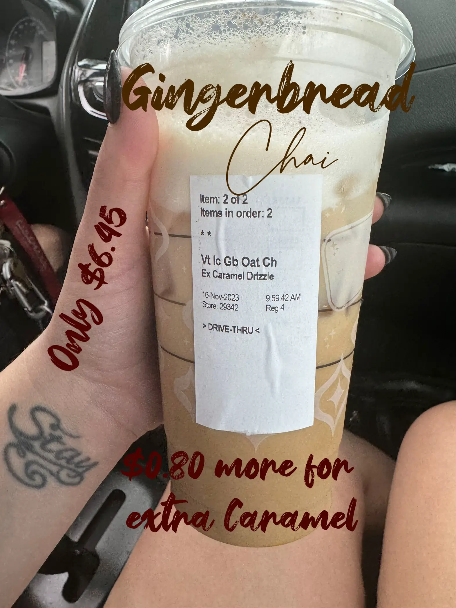 Starbucks Gingerbread Iced or Hot Coffee Recipe for Your Keurig #starbucks # coffee 