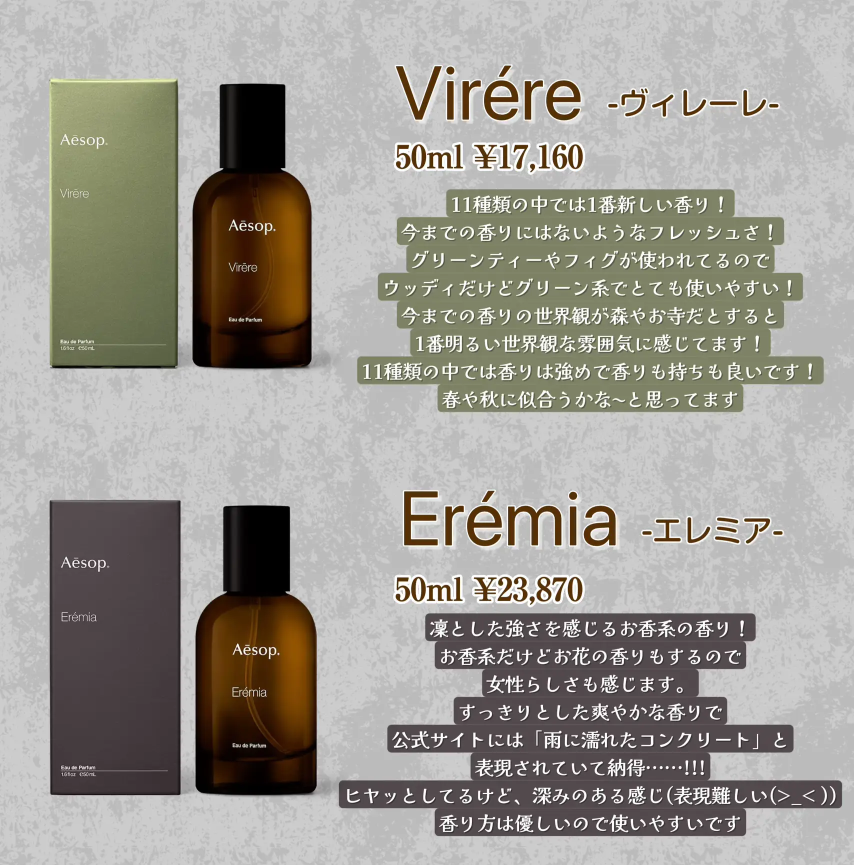 アウトレット オンライン Aesop Virére 50ml ユニセックス香水 巾着 