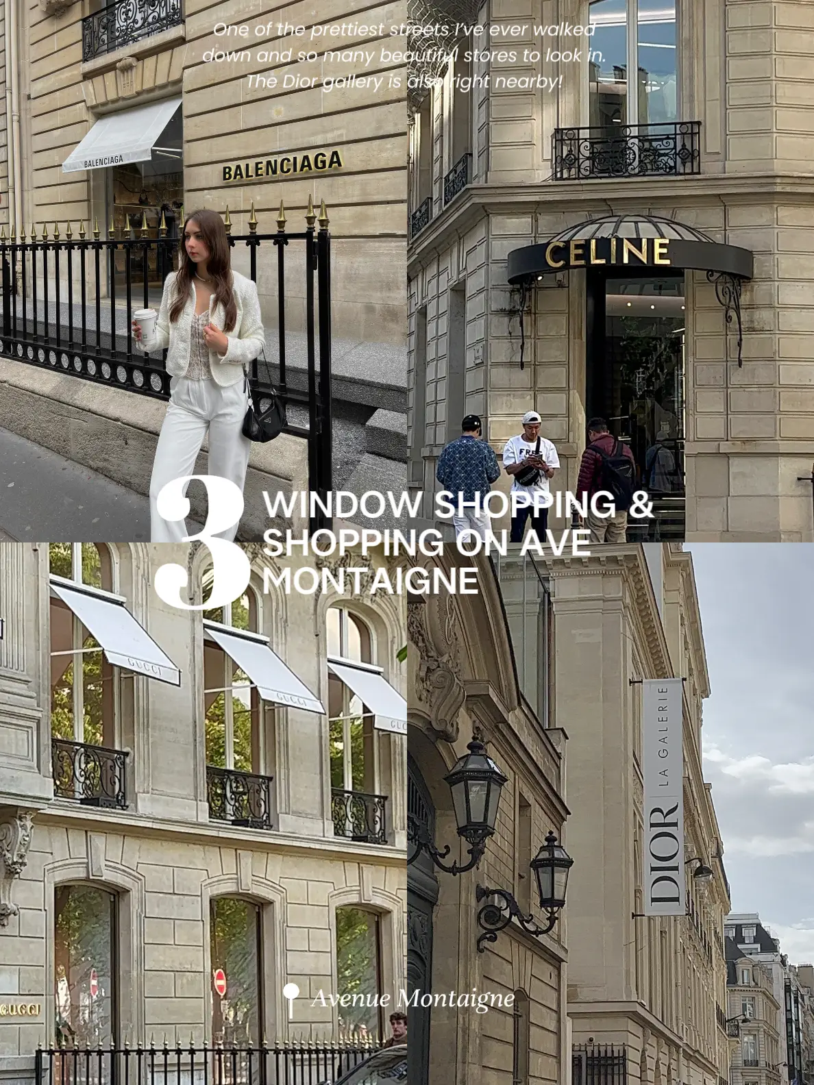Gucci Fashion Luxury Store in Avenue Montaigne in Paris, France