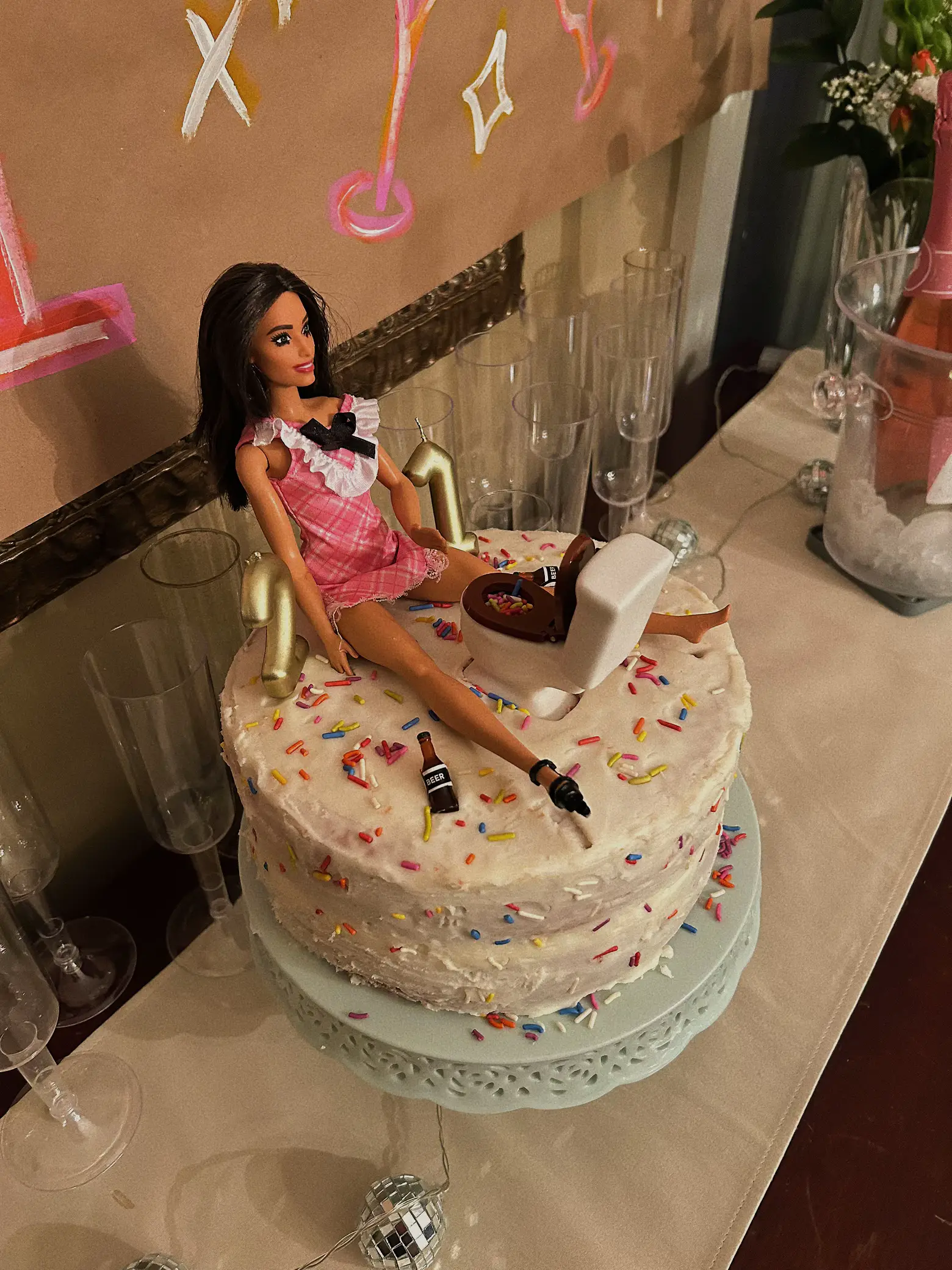 💕💓🥰Customised Barbie Themed birthday Cake For lil Barbie Girl