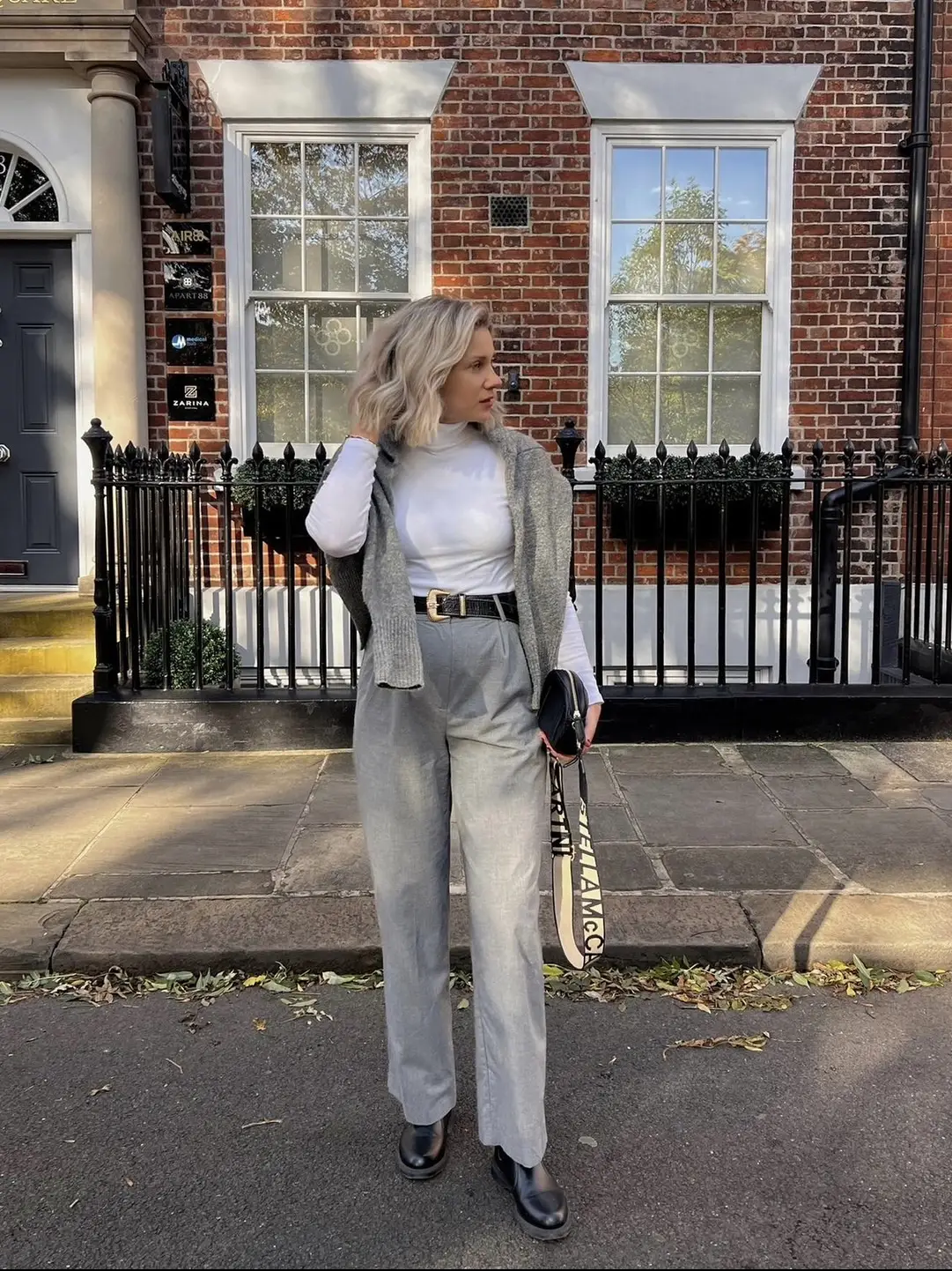 Grey Flare Pants Outfits