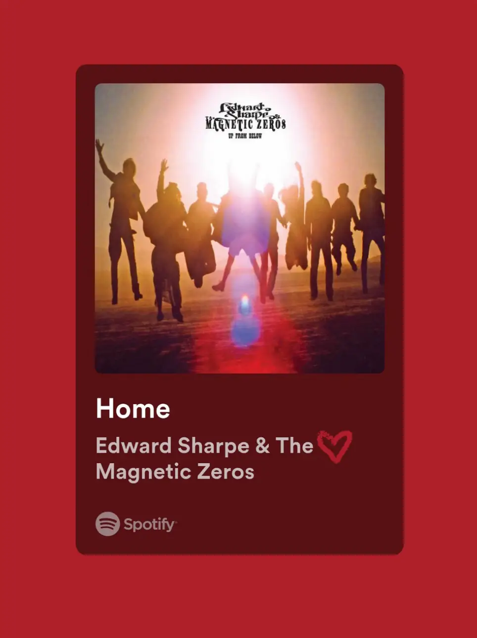  A Spotify ad for the album Home.