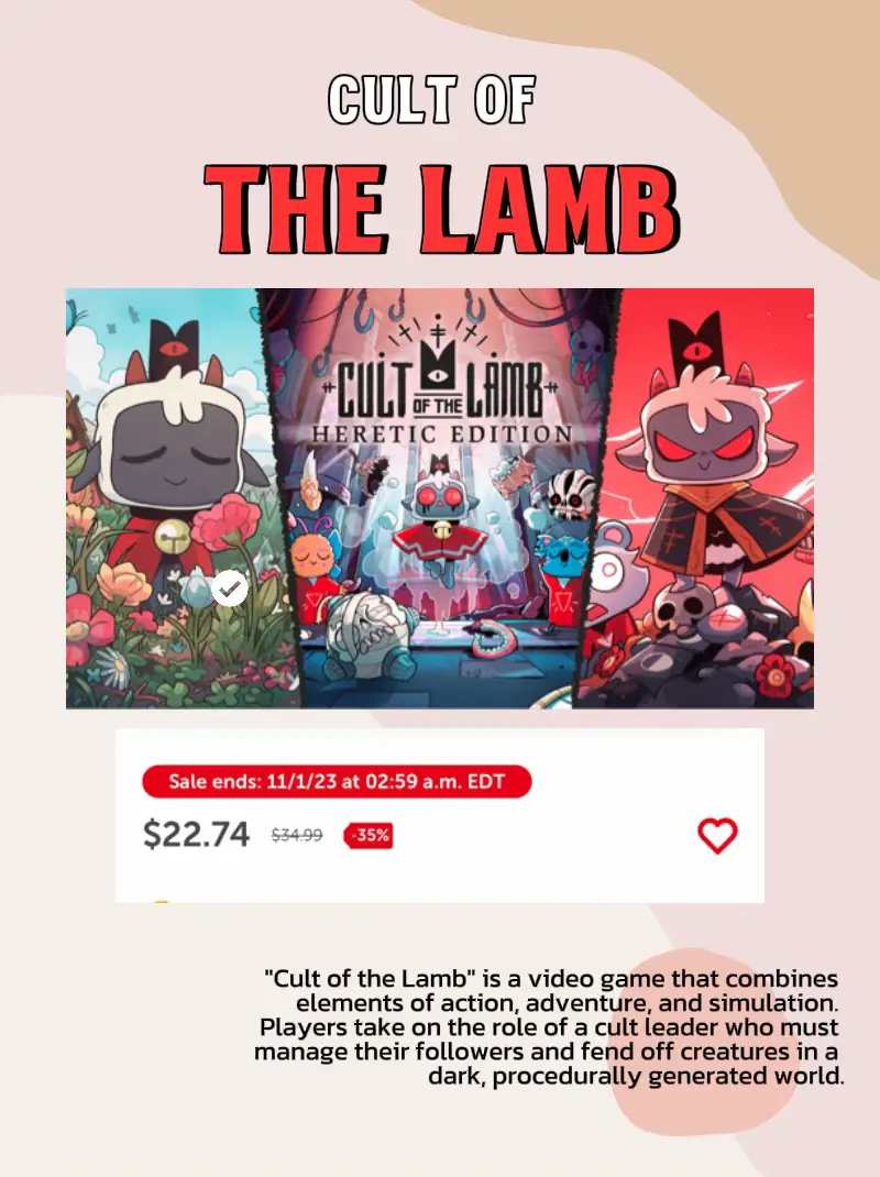 25% Cult of the Lamb: Heretic Pack on