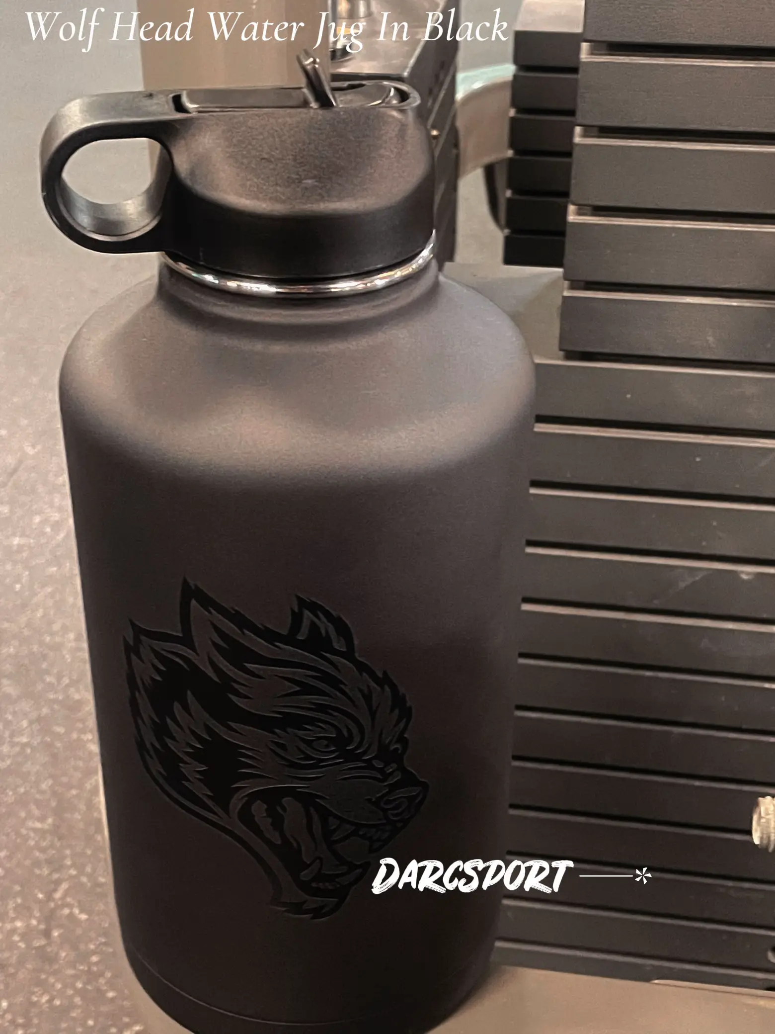 ダルクスポーツ WOLF HEAD WATER JUG わかり易く IN BLACK