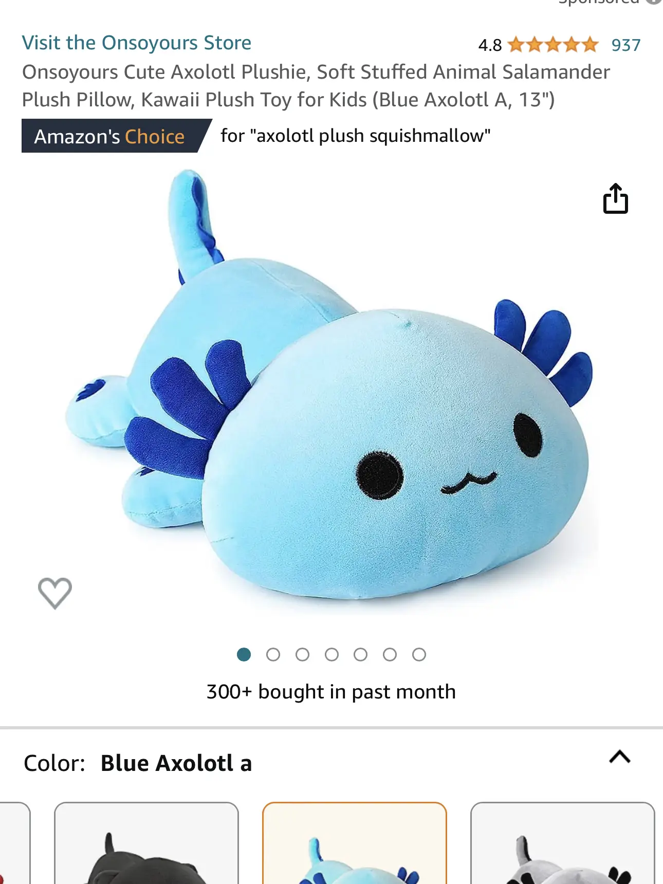 Cute/Kawaii Axolotl Plush x3 Lot - Stuffed Animals & Plush