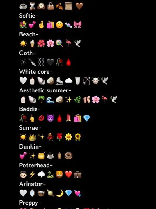 ✨ Baddie Emojis: 8 Types of Baddies 👑 and Their Emoji Aesthetic 🖤