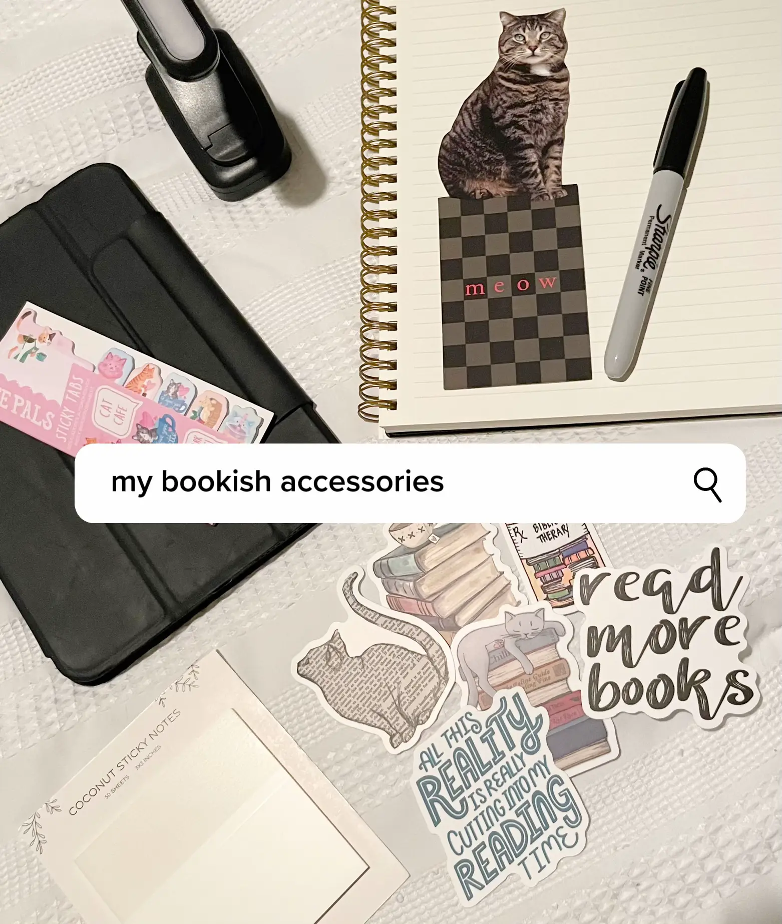 Book Annotation Kits. Set of Tabs, Pen, Highlighter and Bookish Stickers  for Annotating Your Books Gifts for Book Lovers and Readers. 