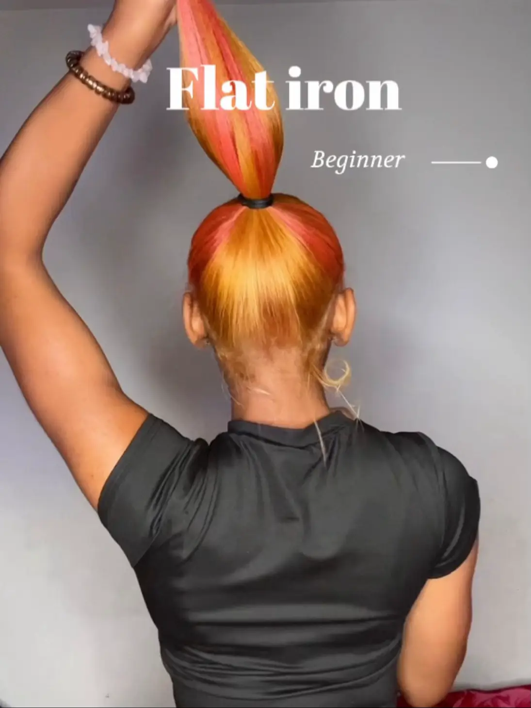 Flat iron clearance ponytail