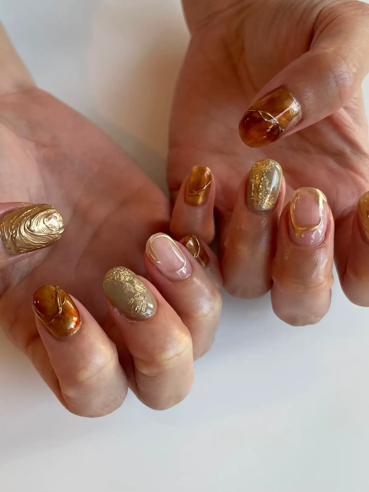 ハンドメイド くく ネイルチップ ニュアンスネイル グリーン
