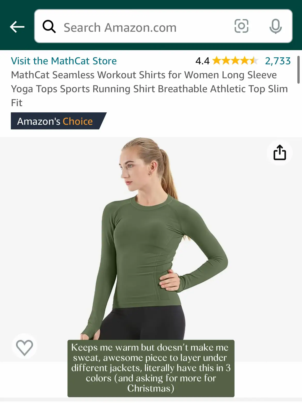 MathCat Seamless Workout Shirts for Women Long Sleeve Yoga Tops