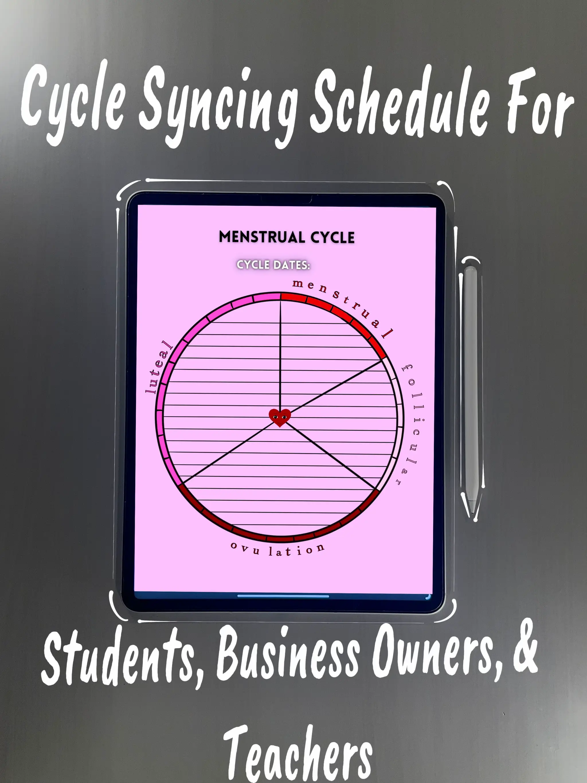 Cycle syncing is adjusting your routines around the phases of your  menstrual cycle. Simply follow this cheat sheet to start! 🗓️