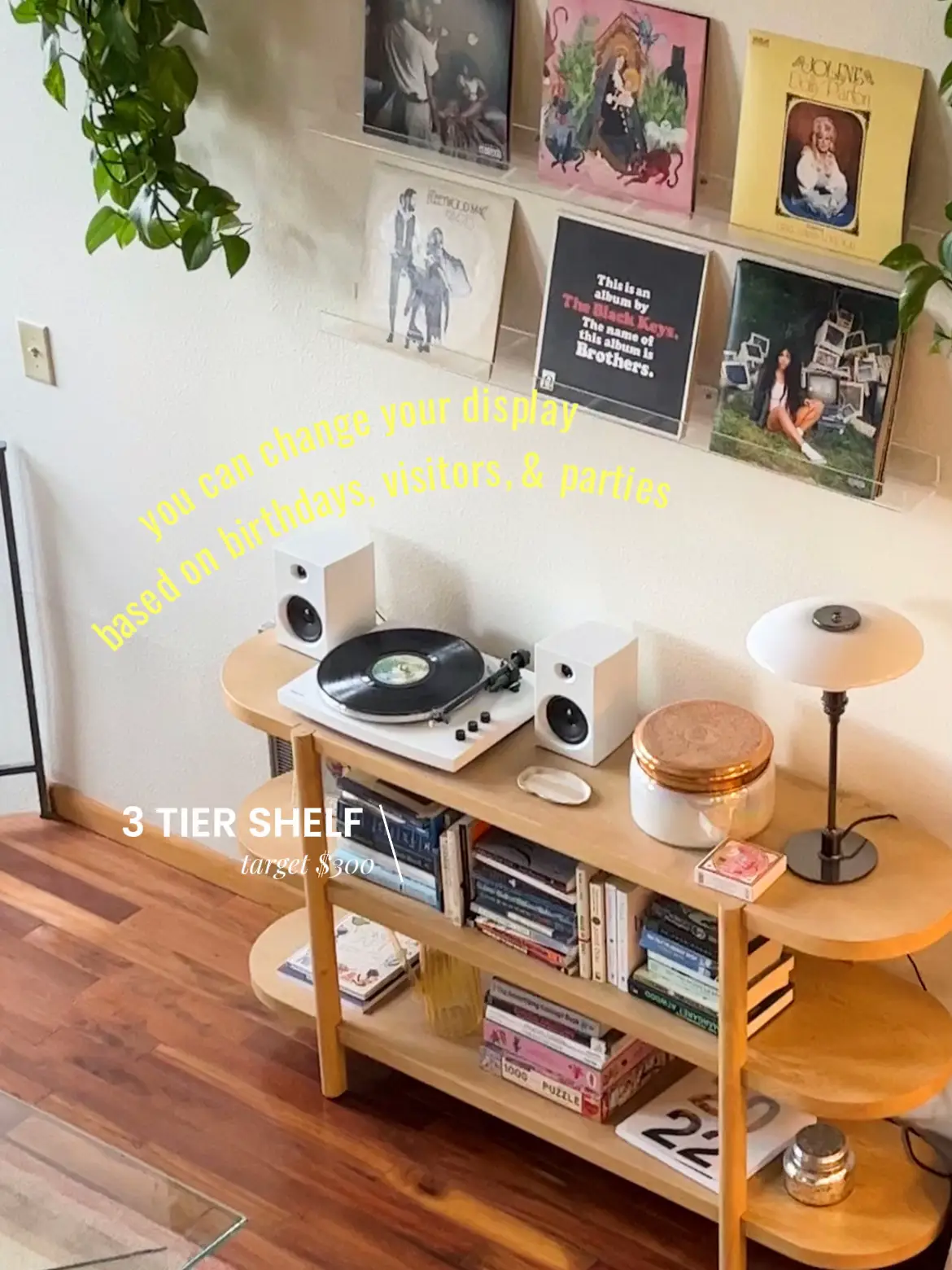 Under-$20 Record Collection Display Idea - TikTok Famous Now Playing Shelf