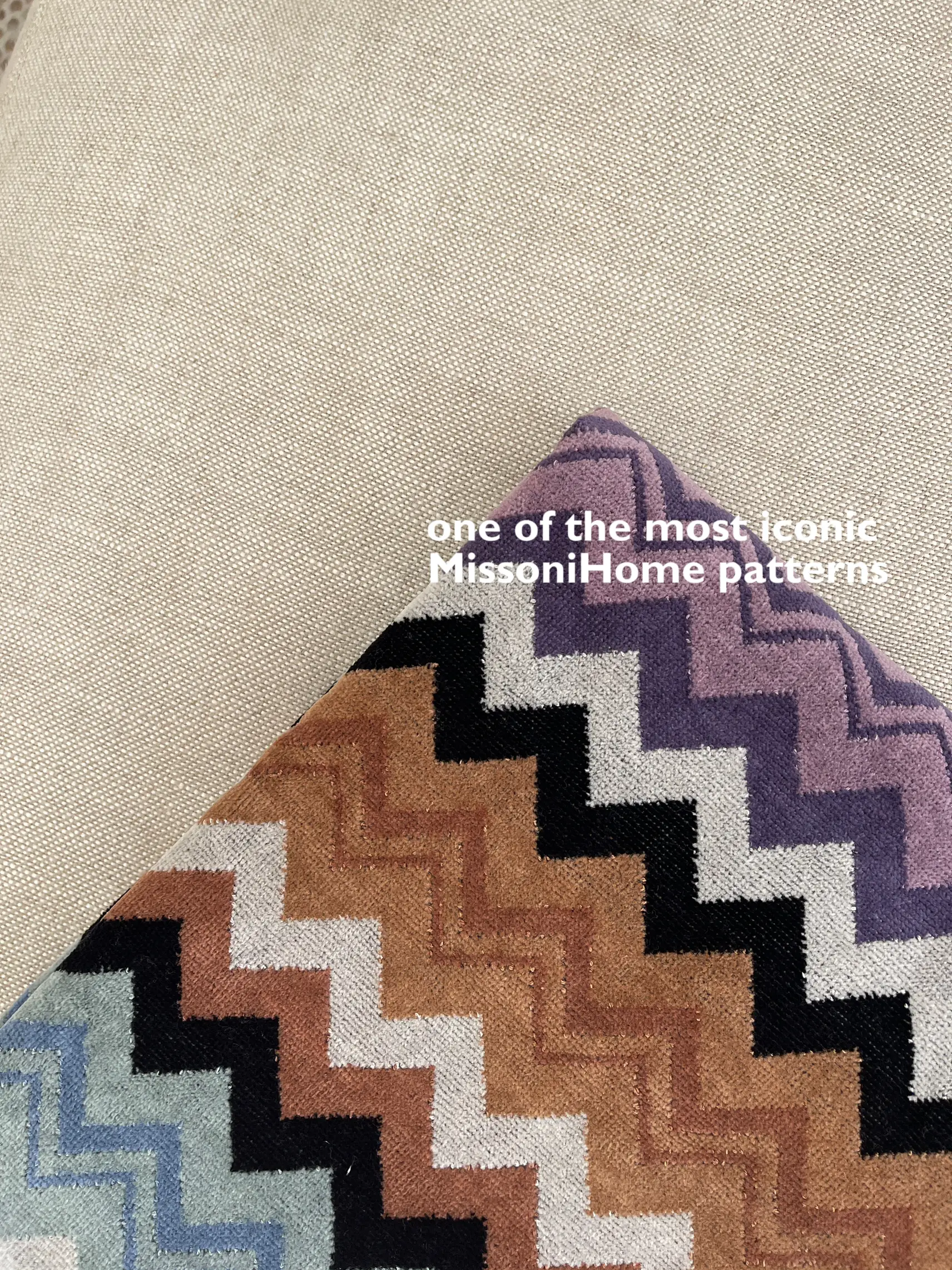 Missoni Home zigzag-pattern cotton towel - Purple