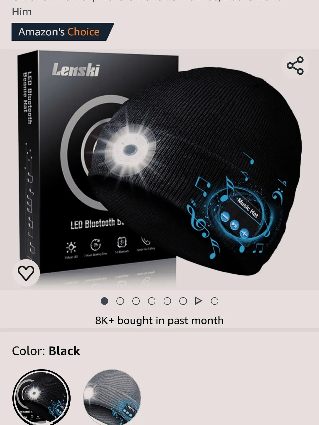 Lenski Gifts for Men, Bluetooth Beanie Hat Mens Gifts, Birthday Gifts for Men Him, Camping Hiking Accessories Cool Gadgets