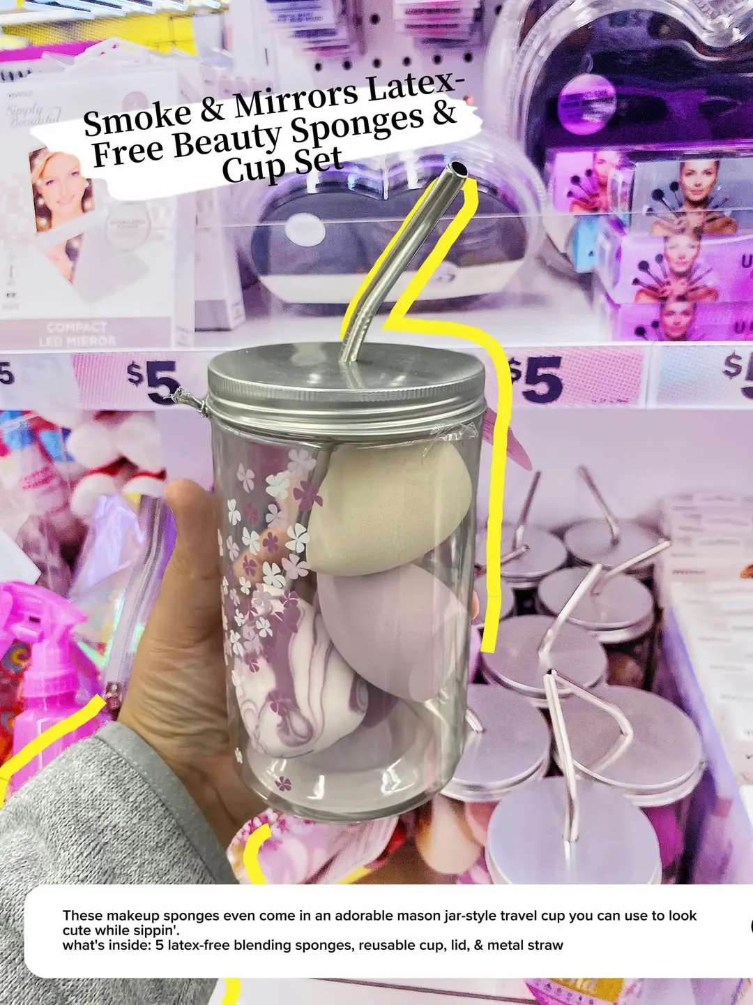 we wear cute™ tumbler with beauty treats set, Five Below