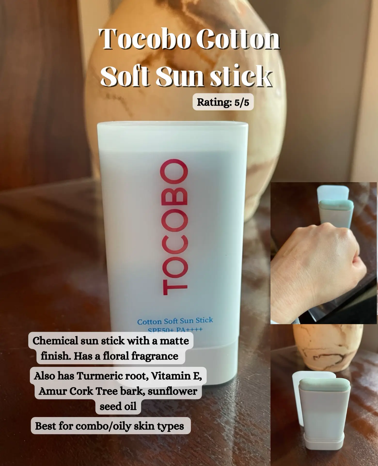 TOCOBO Cotton Soft Sun Stick SPF50+ PA++++ Review