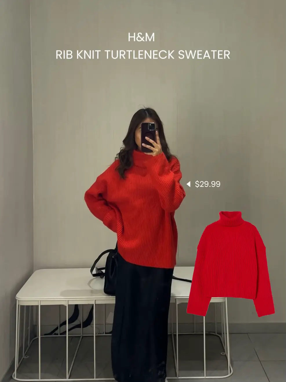 H and shop m red sweater