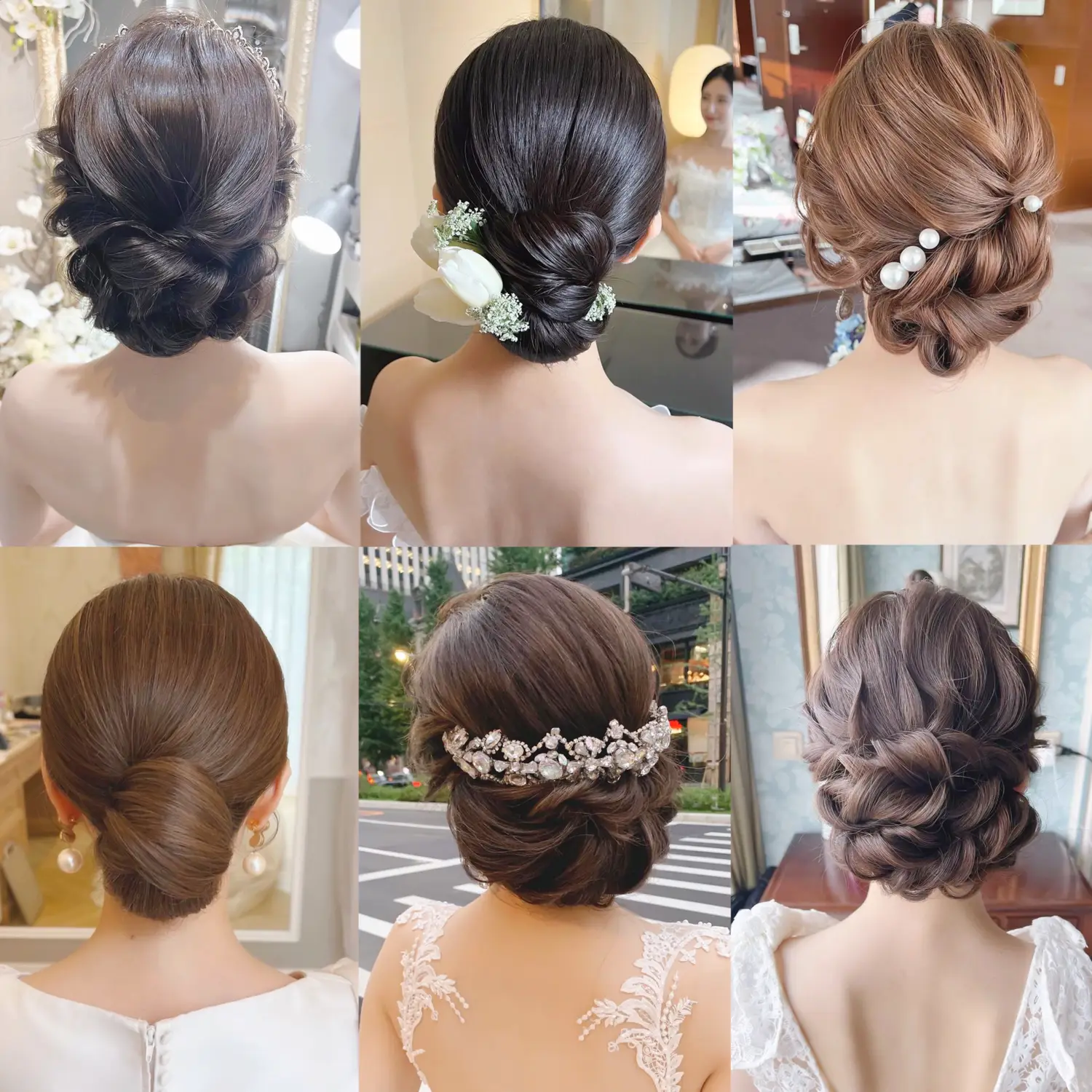 2024年の花嫁ヘアスタイル シニヨンのアイデア19選