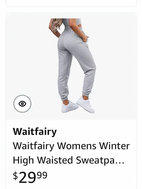 Waitfairy Women's Winter Fleece Sweatpants Casual Comfy High