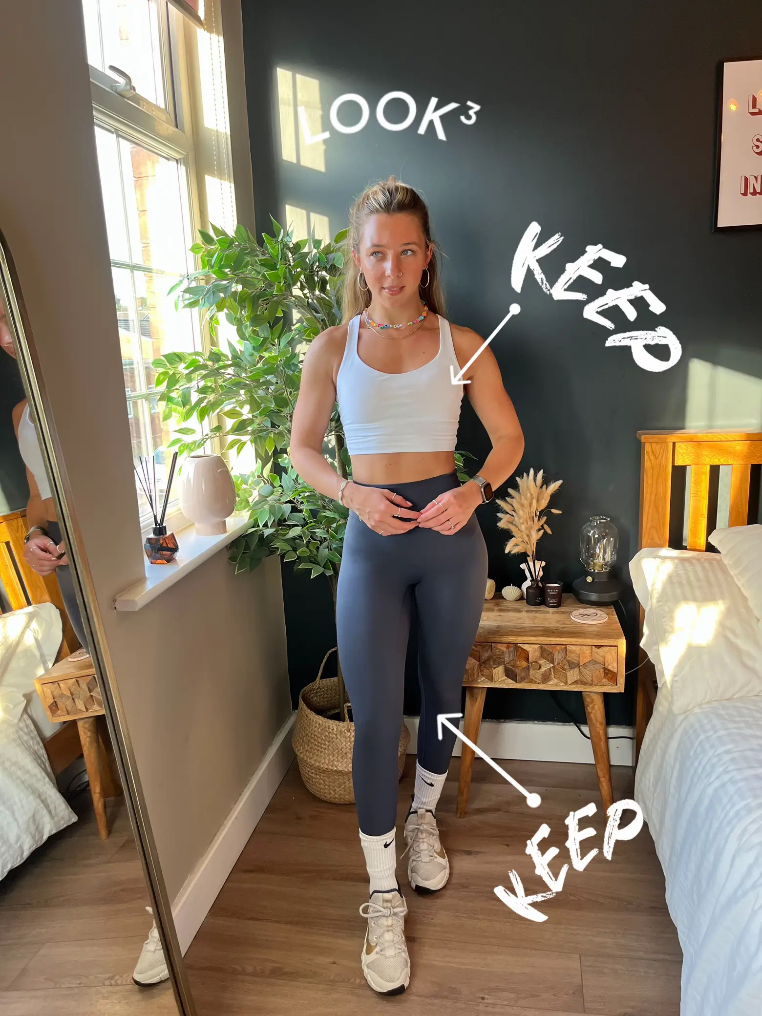 NKD High Waist Workout Leggings with Pockets, Storm