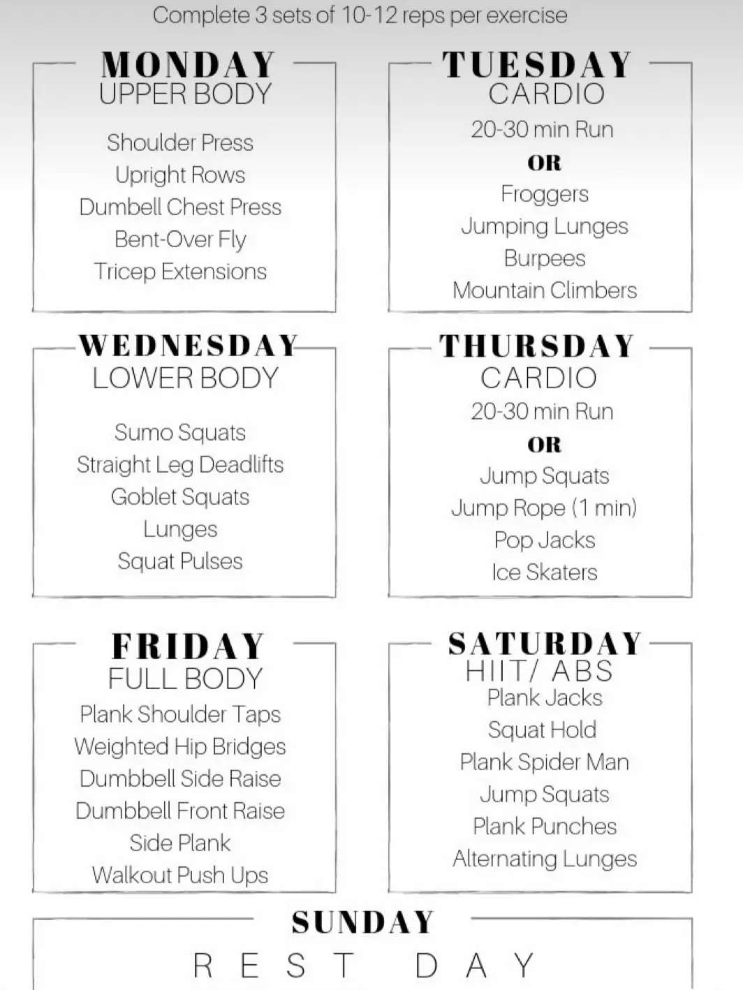 Workout Schedule For Beginners Reddit