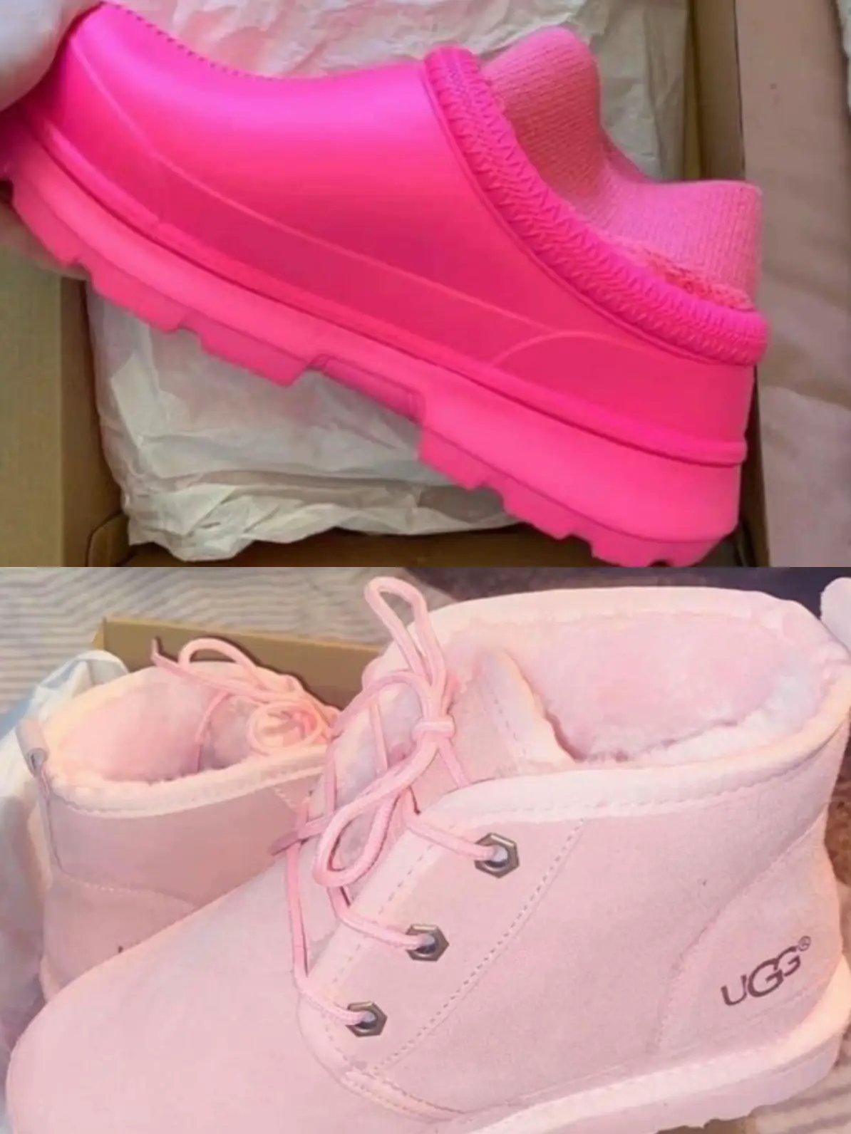 Pink gucci best sale ugg boots