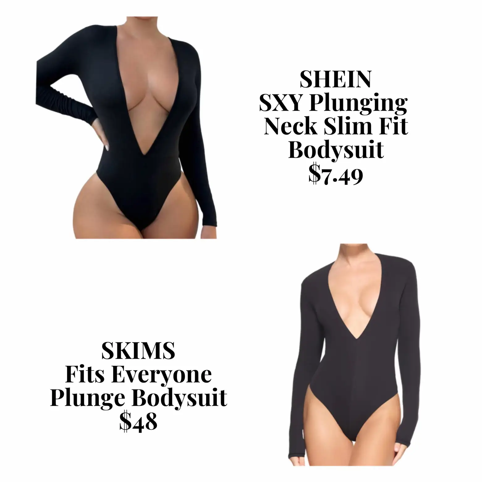 SHEIN SXY Square Neck Slim Fit Bodysuit