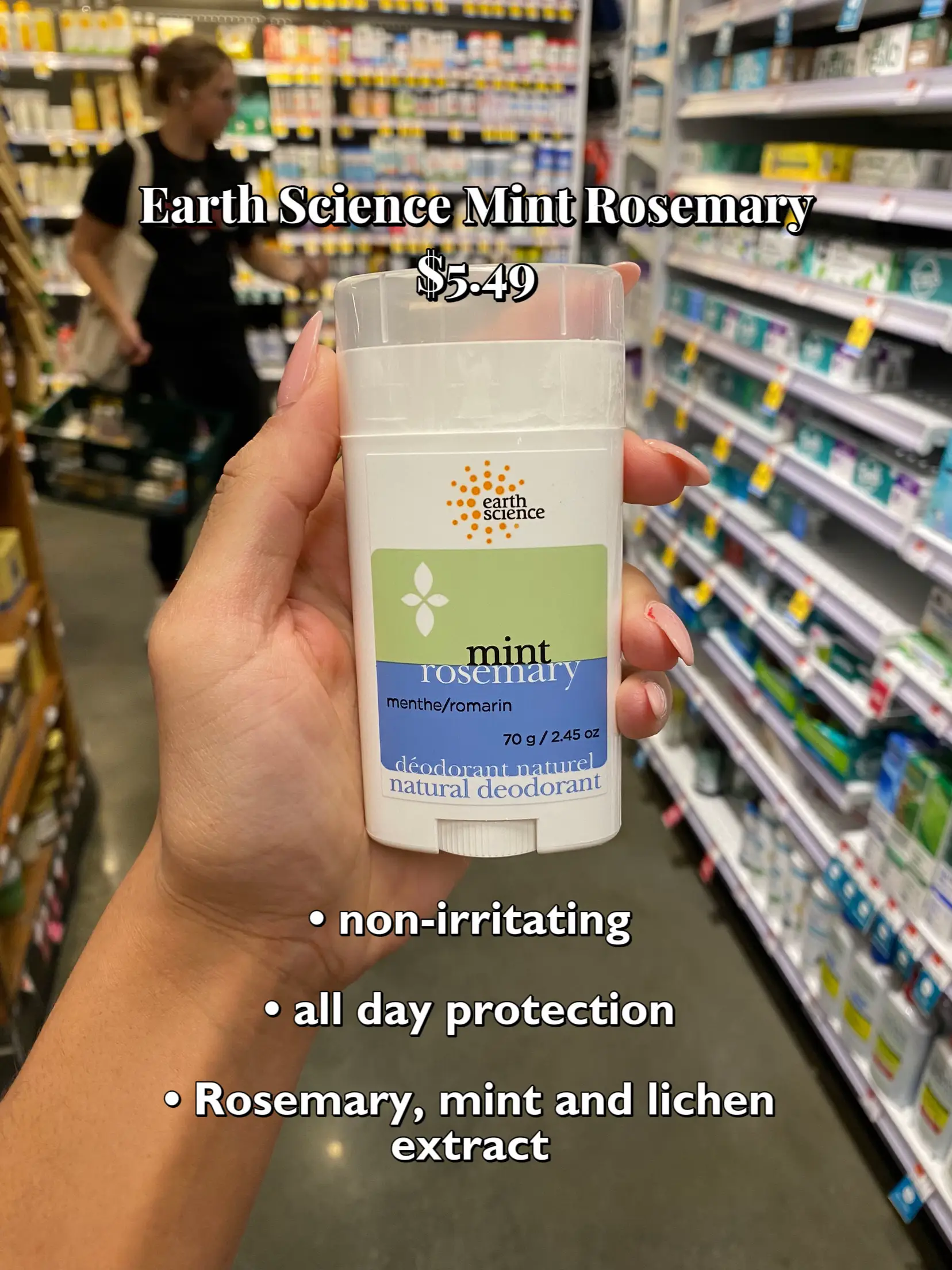 Earth Science Mint Rosemary Deodorant 2.45 oz.